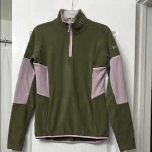 Roxy Olive and Lavender Fleece Pullover